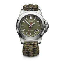 Uhr mit grünem Ziffernblatt und Paracord Armband