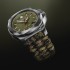 Uhr mit grünem Ziffernblatt und Paracord Armband