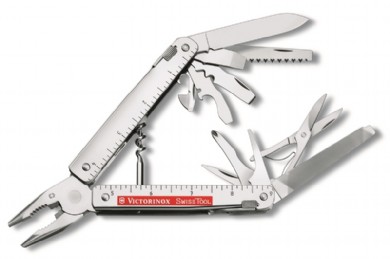 Swiss Tool mit offenen Werkzeugteilen