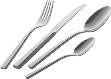 4 teiliges Besteck Set (Gabel, Messer, Löffel und
